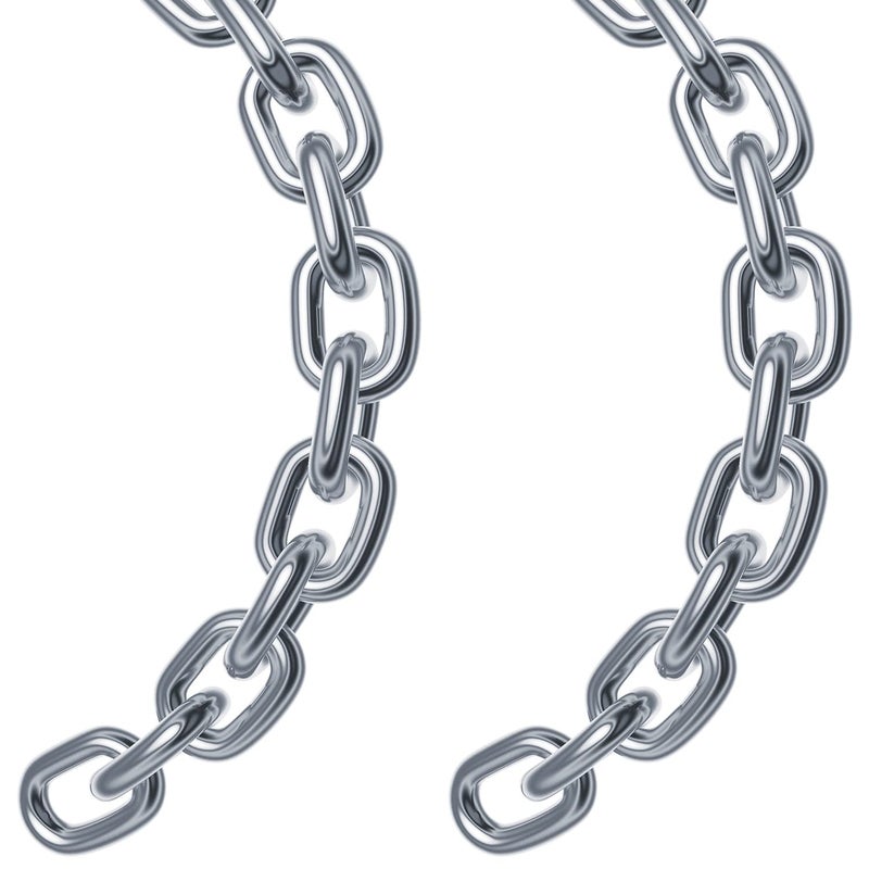 Axe Sickle 2 Pcs 5/32 x 23 Inch Link Chain 304 Stainless Steel Coil Chain for Transport Tie Down Binder Chain Pulling Towing Hanging, Home, Camping, Pet Towing, 4mm - Image 1
